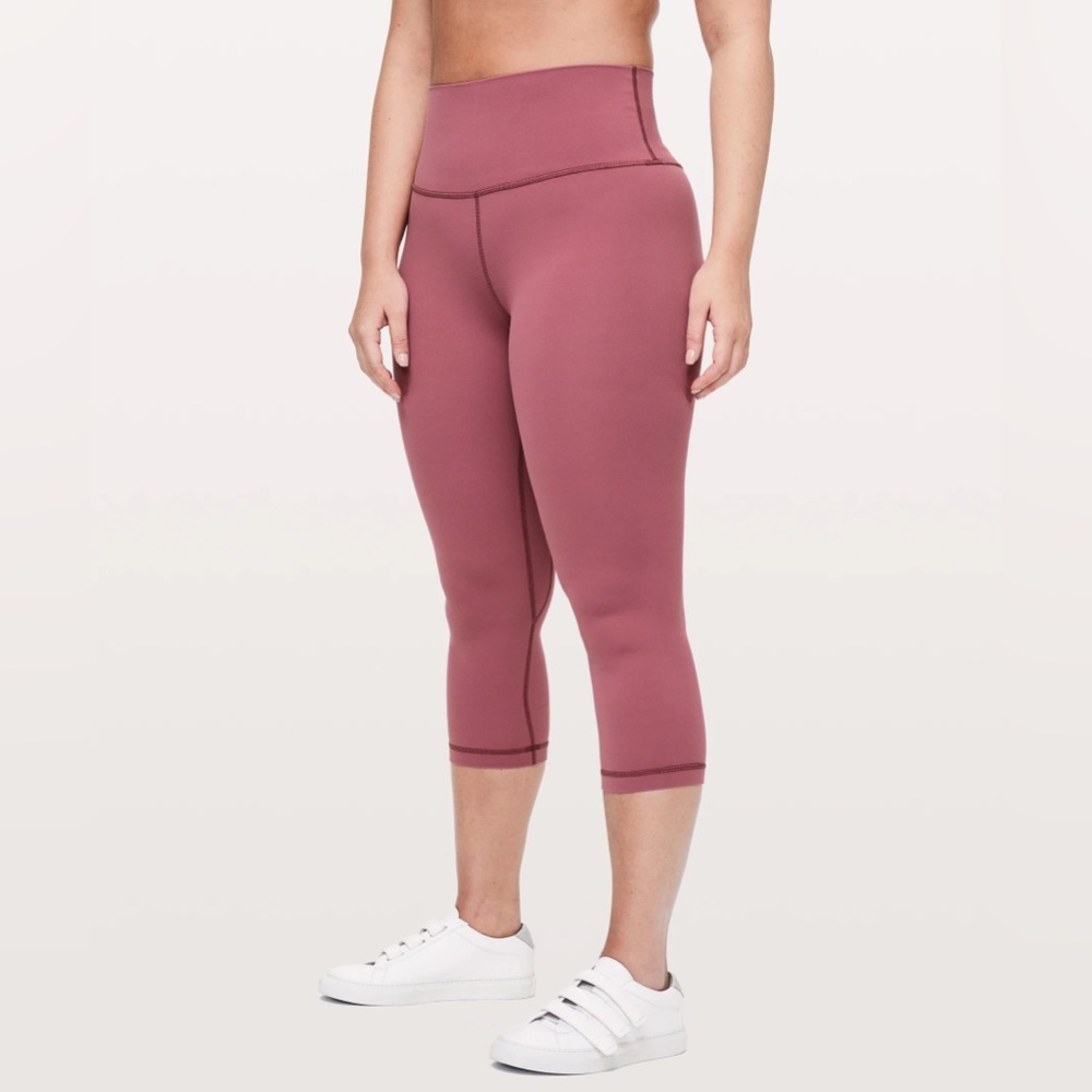 -new- Lululemon athletica align high-rise crop pant 21” in misty merlot